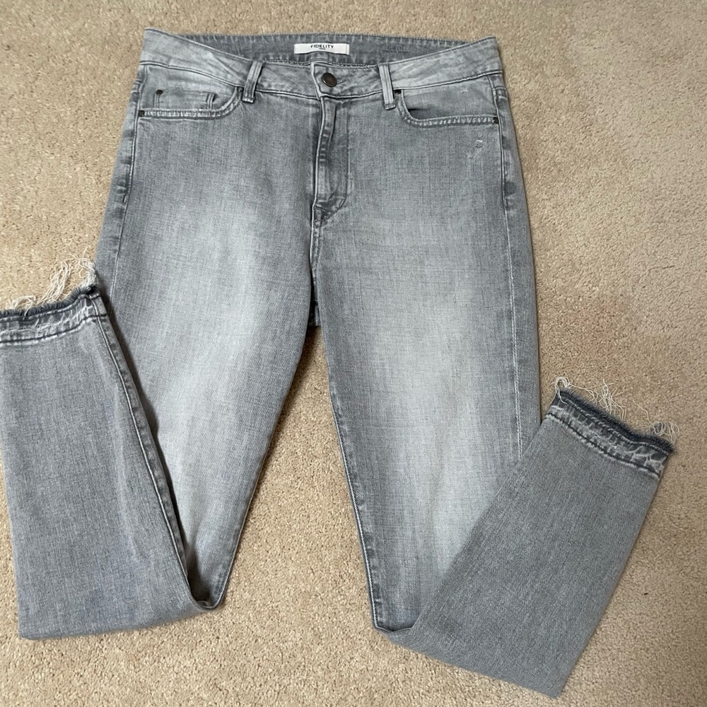 Fidelity light blue slim ankle 28
